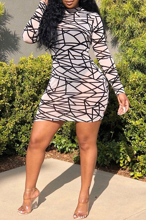 

Lovely Trendy See-through Black Mini Dress