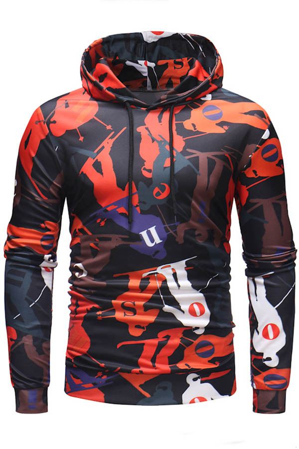 Lovely Chic Printed Black Hoodie