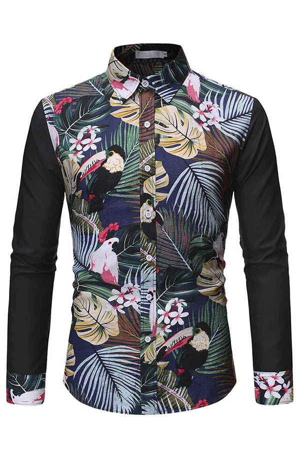 

Lovely Bohemian Floral Printed Multicolor Shirt, Multi