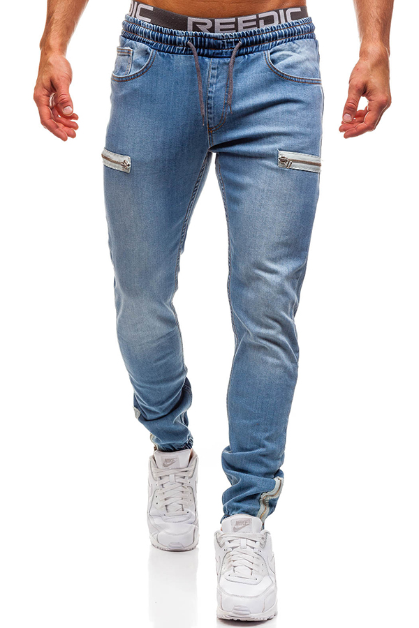 Lovely Trendy Basic Baby Blue Jeans