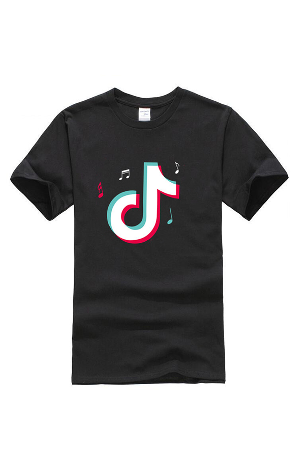 

Lovely Casual Letter Black T-shirt
