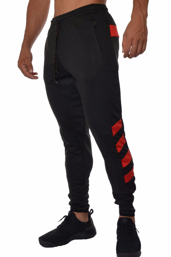 

Lovely Casual Patchwork Black Pants