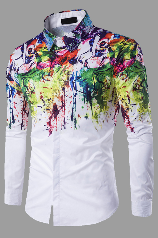

Lovely Street Print White Shirt