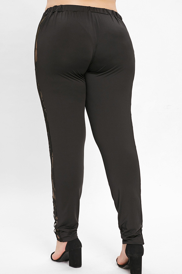 black plus size pants