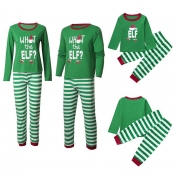 Lovely Family Striped Green Father Two-piece Pants