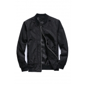 Lovely Stylish Zipper Design Black Jacket