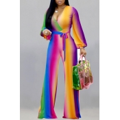 Lovely Casual Printed Multicolor One-piece Jumpsui