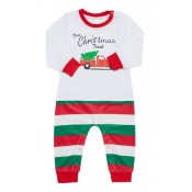 Lovely Family Striped White Baby One-piece Jumpsui
