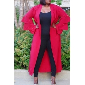 Lovely Casual Loose Red Coat