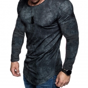 Lovely Casual O Neck Skinny Grey T-shirt