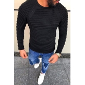 Lovely Casual Ruffle Design Black Sweater