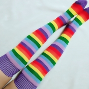 Lovely Leisure Striped Multicolor Socks