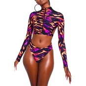 Lovely Sportswear Hollow-out Red Two-piece Swimsui