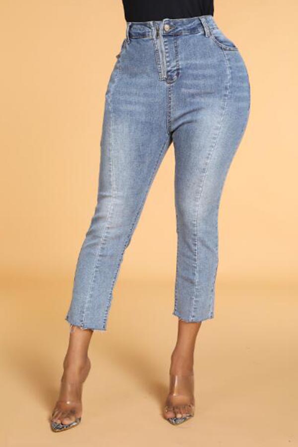 

Lovely Leisure Patchwork Blue Jeans