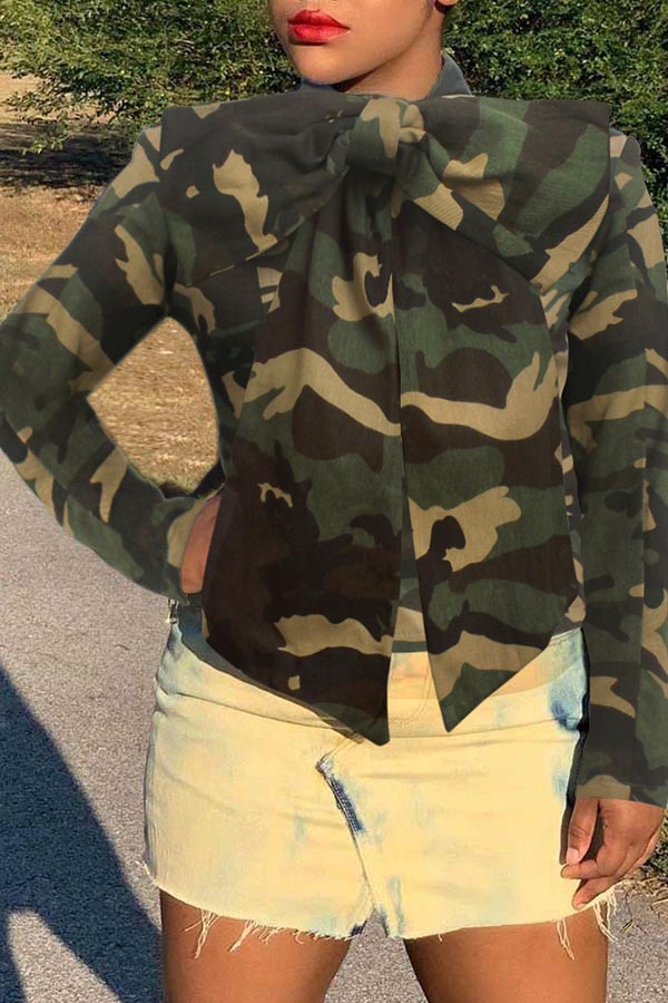 

Lovely Casual Print Camo Shirt