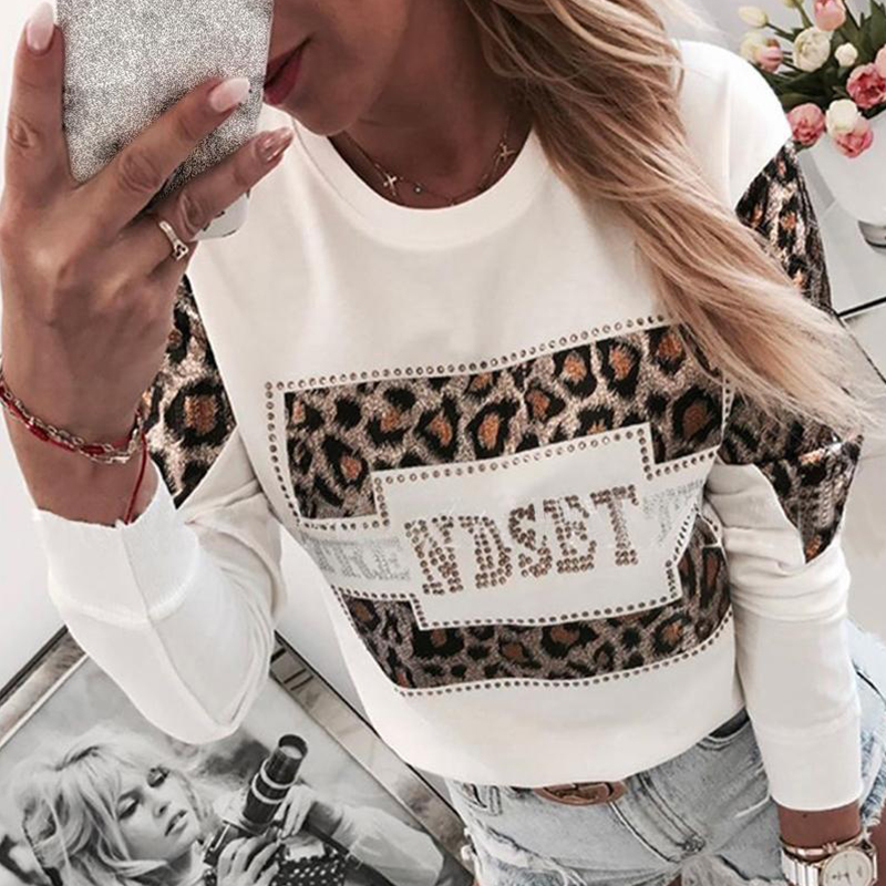 

Lovely Casual Patchwork White Sweatshirt Hoodi