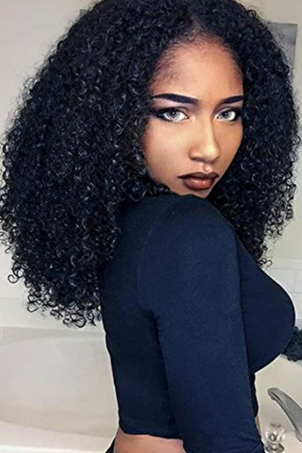 

Lovely Street Curly Black Wigs