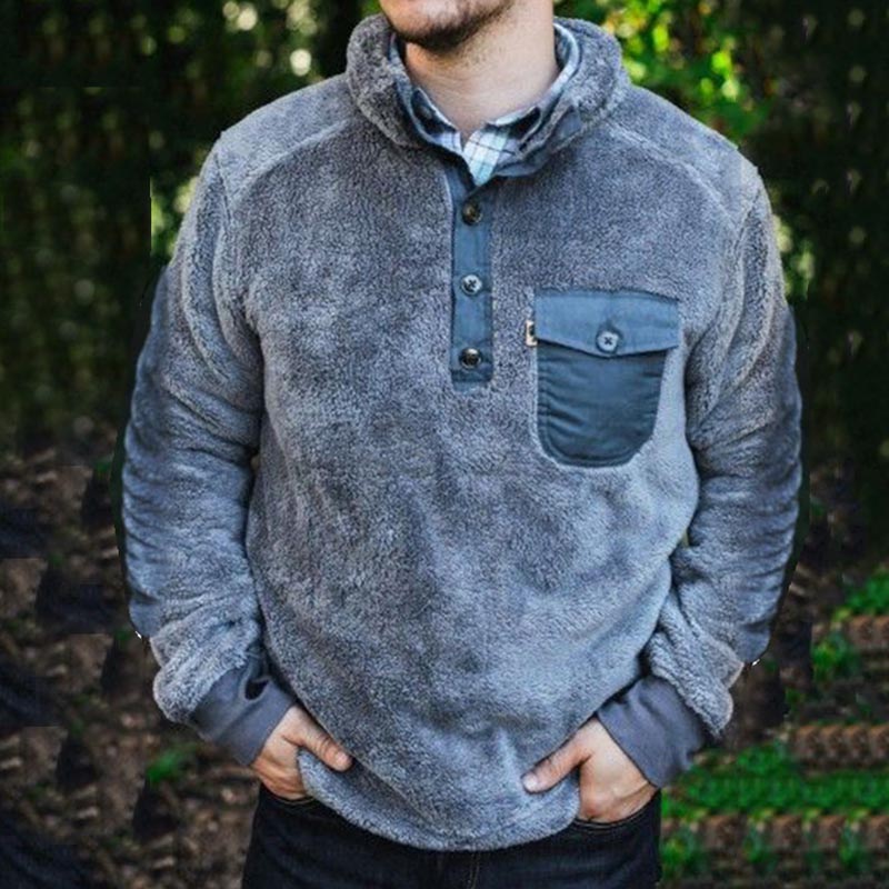 

Lovely Casual Mandarin Collar Blue Hoodie