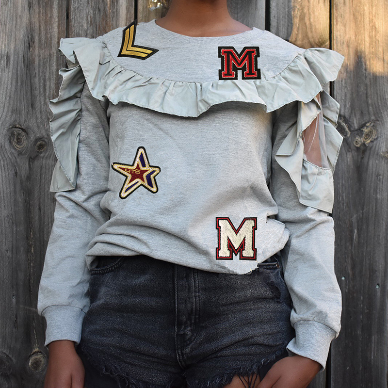 

Lovely Casual Letter Grey Sweatshirt Hoodie