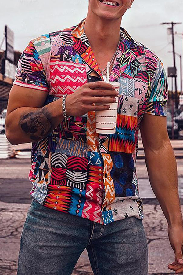 

Lovely Bohemian Mixed Multicolor Shirt, Multi