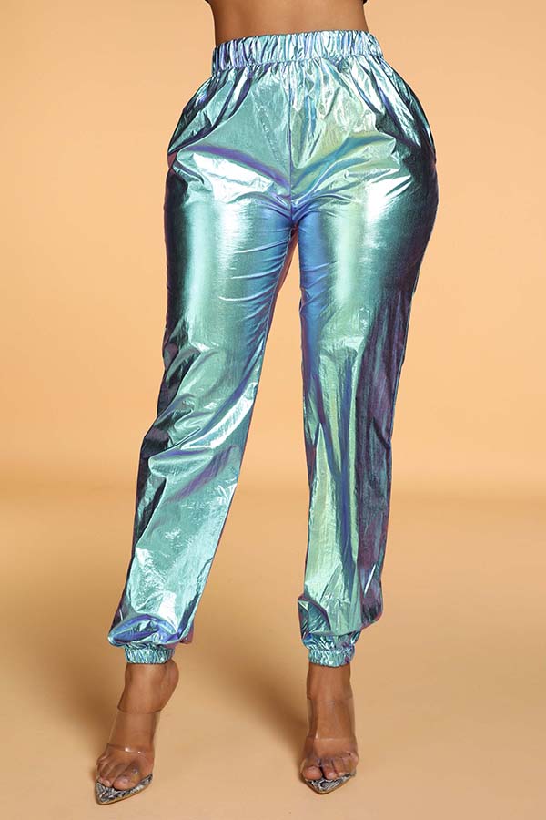 

Lovely Leisure Basic Blue Pants