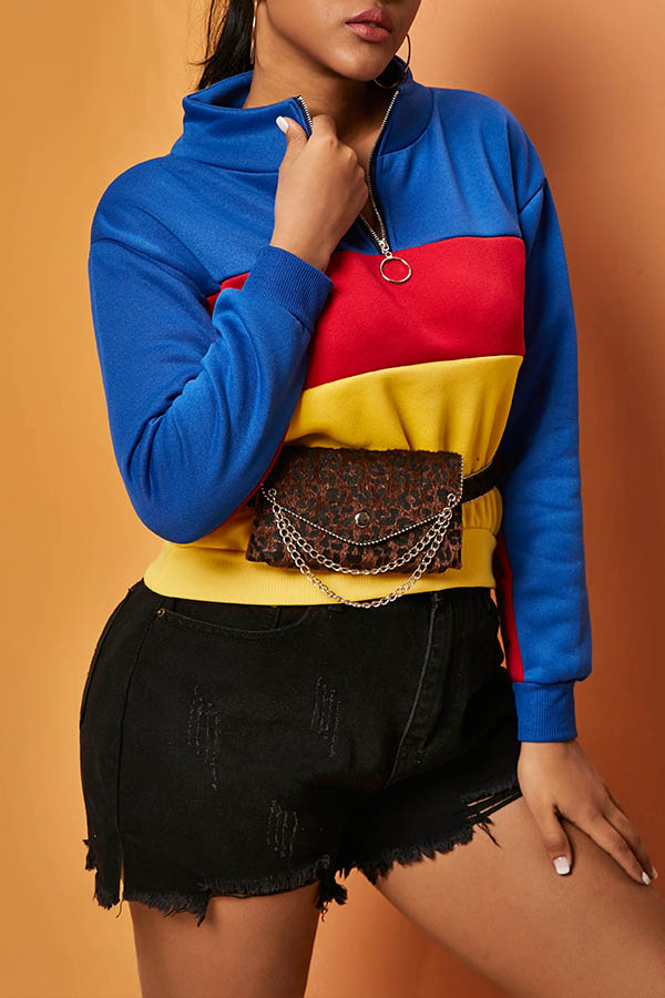 

Lovely Casual Striped Blue Blouse