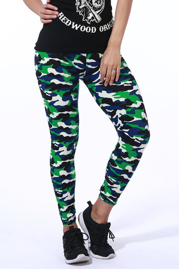 Lovely Casual Print Camo Leggings
