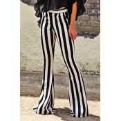 Lovely Casual Striped Black Pants