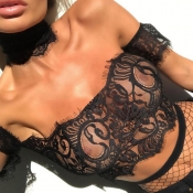 Lovely Sexy Hollow-out Black Bra