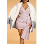 Lovely Trendy Patchwork White Coat