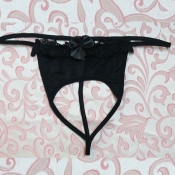 Lovely Sexy Crotchless Black Panties