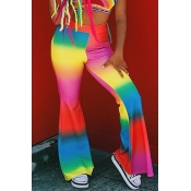 Lovely Color-lump Patchwork Multicolor Pants