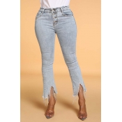 Lovely Chic Tassel Baby Blue Jeans