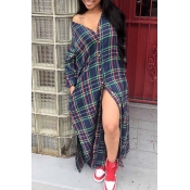Lovely Casual Plaid Multicolor Ankle Length Dress