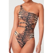 Lovely Tiger Stripes One-piece Swimsuit