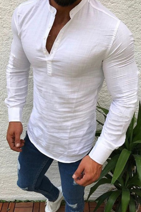 

Lovely Casual Basic White Shirt