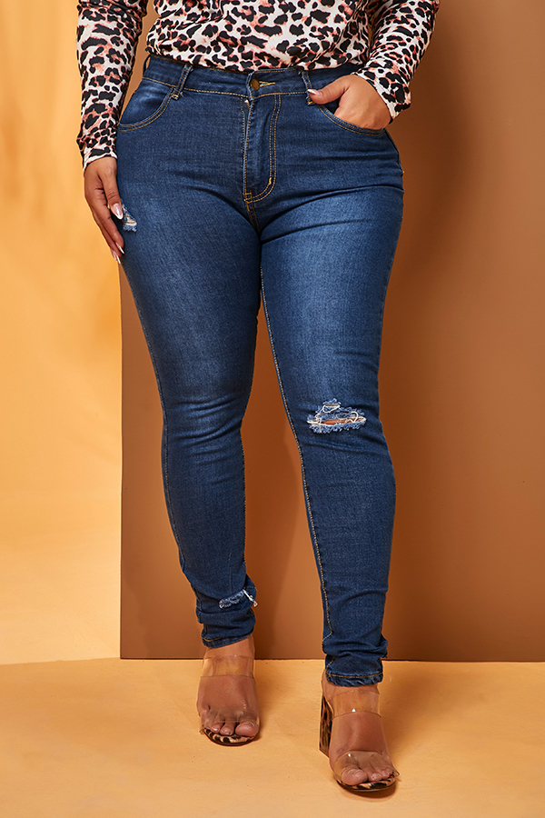 plus size light blue jeans