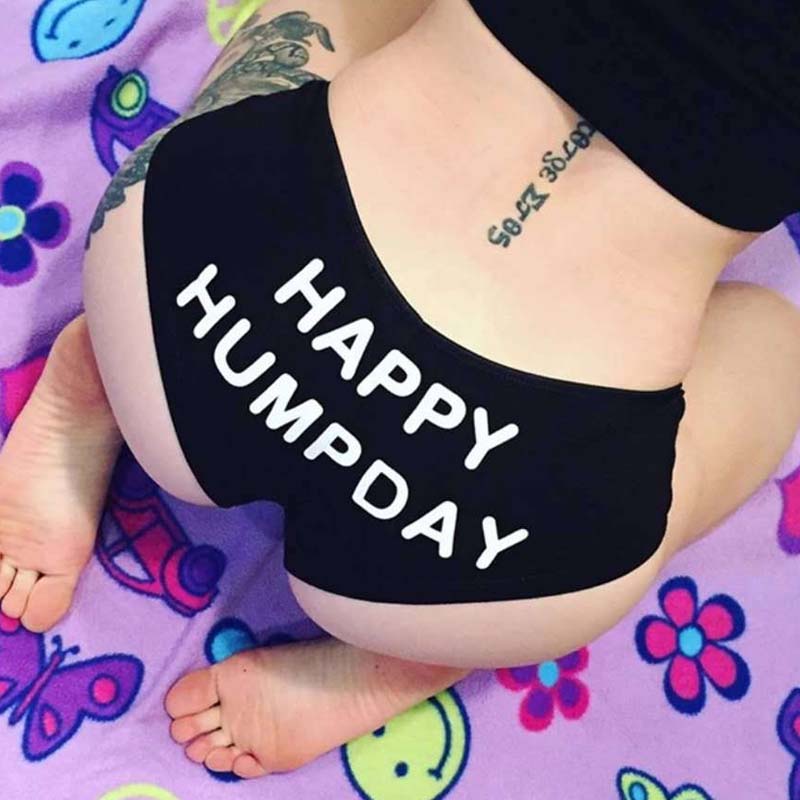 

Lovely Sexy Letter Black Panties