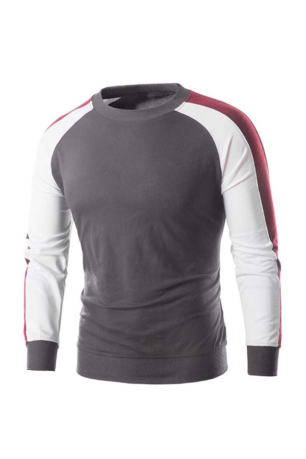 

Lovely Casual Patchwork Grey Hoodie
