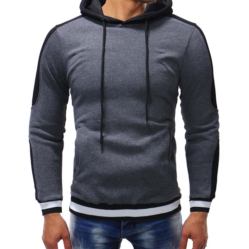 

Lovely Sportswear Hooded Collar Dark Grey Hoodie