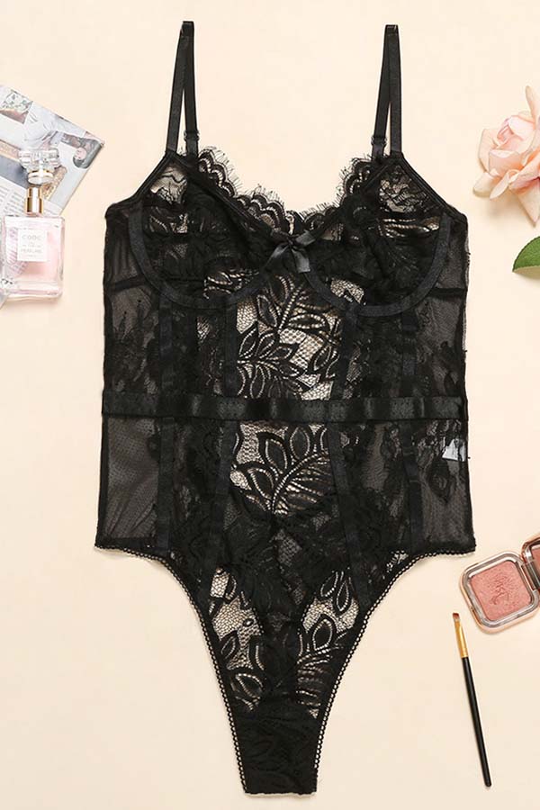 

Lovely Sexy Lace Black Teddies