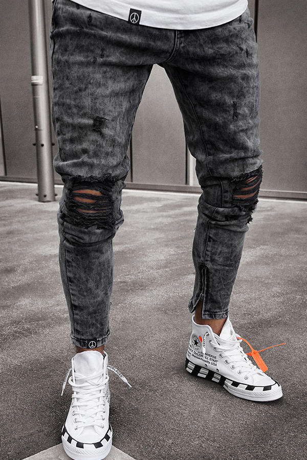 

Lovely Casual Hollow-out Black Pants