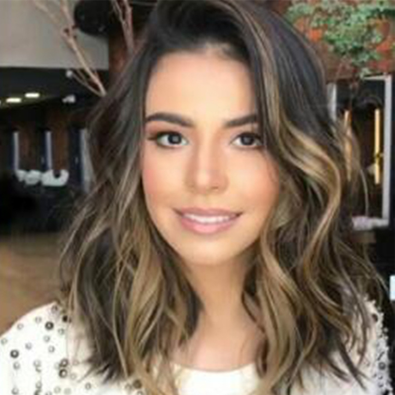 

Lovely Leisure Curly Long Brown Wigs