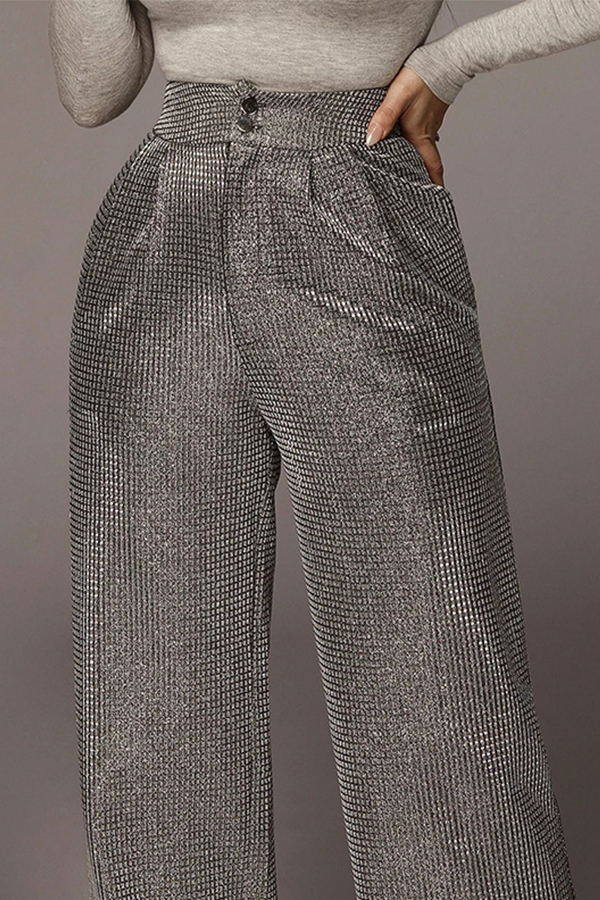 

Lovely Sexy Loose Silver Pants