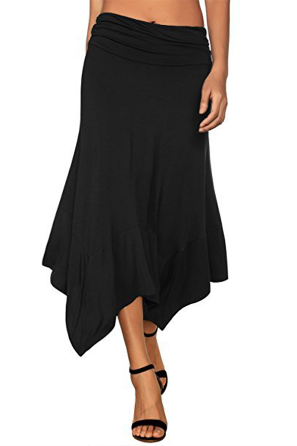 

Lovely Casual Loose Black Skirt