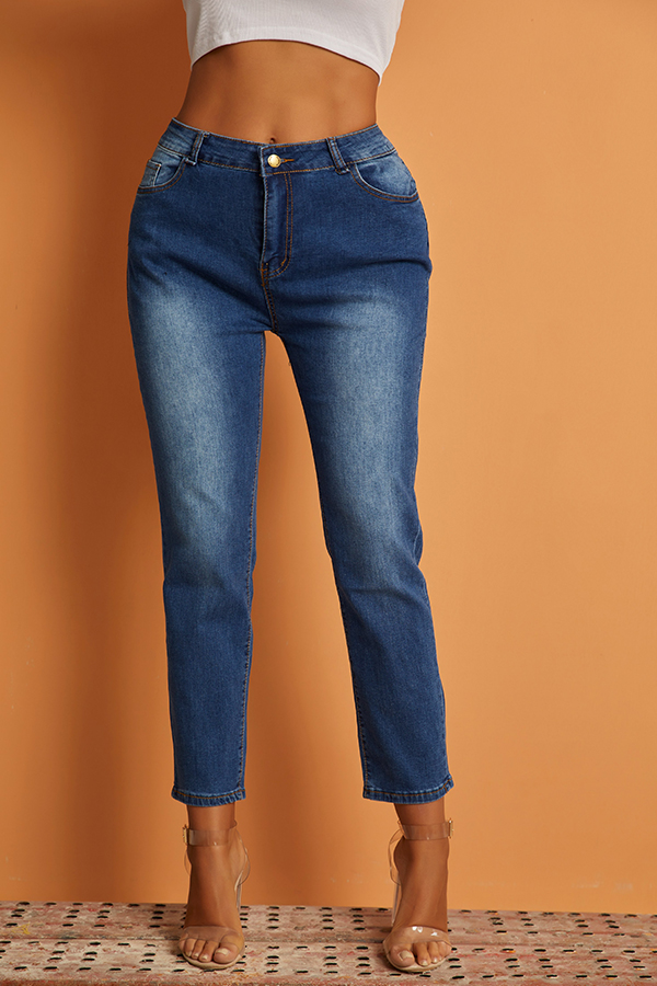 

Lovely Casual Basic Blue Jeans