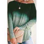 Lovely Casual Print Green T-shirt