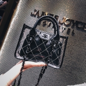Lovely Chic Patchwork Black Crossbody Bag