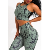 Lovely Chic Print Two-piece Pants Set