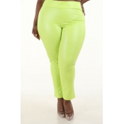Lovely Sexy Skinny Light Yellow Plus Size Pants